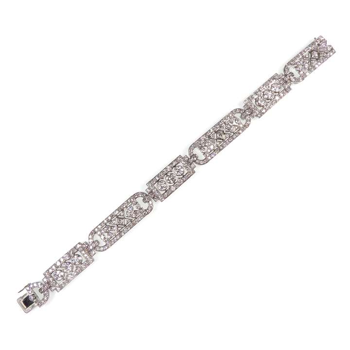 Art Deco diamond strap bracelet